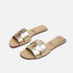 Sandals Female Slippers Women Fashion Flat Casual Mules Square Toe Sandals Women Flat Denim Outdoor Walking Slides Zapatillas Casual Gold Flip Flops With Flat Heel, Gold Slide Mules For Summer, Casual Gold Flip Flops For Spring, Casual Gold Flat Heel Flip Flops, Casual Gold Closed Toe Mules, Trendy Gold Flip Flops For Summer, Gold Slippers For Summer, Gold Open Toe Slides For Spring, Gold Round Toe Slides For Spring