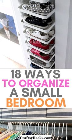 Organize A Small Bedroom, Organized Bedroom, Storage Hacks Diy, Small Room Organization, Organization Hacks Bedroom, Small Bedroom Organization, Room Organization Bedroom, Diy Organizer, Organisation Hacks