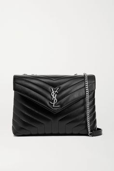 SAINT LAURENT's leather 'Loulou' bag is defined by its signature quilting and archival 'YSL' plaque. Designed in a practical medium size, it's perfectly proportioned to stow all of your daily essentials and more - think wallet, cosmetics case and tablet. Double up the sliding chain strap for a shorter drop. Sac Yves Saint Laurent, Saint Laurent Boots, Signature Quilts, Yves Saint Laurent Bags, Small Quilts, Saint Laurent Bag, Quilted Leather, Mr Porter, Free Bag