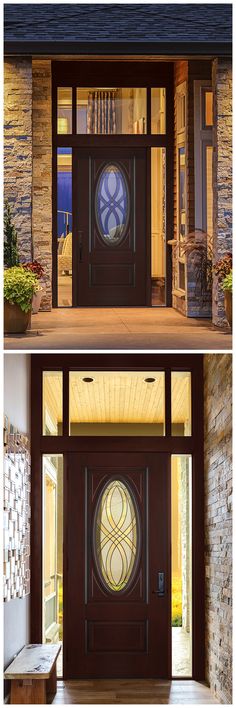 the front and side doors of a house