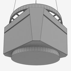 an overhead view of a suspended light fixture