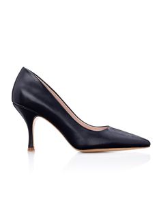 These fabulous luxury leather pointed court shoes in a sophisticated navy colour are a must have for your Autumn/Winter wardrobe.These glossy heels are super smooth and supple to keep your feet comfortable and protected. An elegant yet practical mid-heel height makes these shoes a go-to for all-day comfort. Creative Director Emmy Scarterfield is thrilled to introduce leather to the Emmy London RTW offer. We hope you find these sumptuous styles as stylish and comfortable as we do! Luxury Wedding Shoes, Navy Colour, Occasion Shoes, London Design, Navy Leather, Wedding Guests, Fashion Sale, Court Shoes, Mid Heel