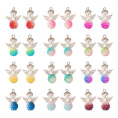 PRICES MAY VARY. 【Size & Quantity】--You will get 48pcs angel charms, 12 styles x 4pcs. Size--about 30mm long, 22mm wide, 12mm thick, hole: 3mm. 【Material】--These dainty charms are made from ABS plastic pearl ball beads, alloy angel wings and findings, which is of great texture and high durability, perfect for many kinds of jewelry design. 【Fairy Angel Shape】--These angel dangle charms are filled with elegant and graceful sense, trimmed with two tone pearl ball, bright in color, which is charming White Pearl Charm Jewelry For First Communion, Beaded Guardian Angel Diy, Angel Purse Charms, Angel Wings-shaped Jewelry As Gift, Angel Wings-shaped Jewelry For Gifts, Sweater Chain, Angel Pendant, Jewelry Making Charms, Amazon Art