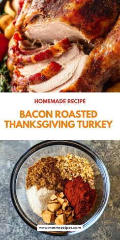 This Bacon Roasted Thanksgiving Turkey is the star of the holiday table! The crispy bacon adds incredible flavor while keeping the turkey juicy and tender. Perfectly seasoned and roasted, it's sure to impress your guests with every bite. Make your Thanksgiving unforgettable with this delicious recipe. Pin it for your next holiday meal! #ThanksgivingRecipes #BaconRoastedTurkey #HolidayCooking #TurkeyRecipe Roasted Thanksgiving Turkey, Best Bacon, Healthy Cookie Recipes, Holiday Meal, Smoked Turkey, Roasted Turkey, Next Holiday