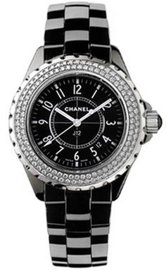 H0949 J12 CHANEL CERAMIC LADIES 33MM WATCH Store Display Model (What's This?) - With Manufacturer Serial Numbers - Swiss Made - Black Dial - Diamonds Set on Bezel - Date Feature - Battery Operated Quartz Movement - 3 Year Warranty - Guaranteed Authentic - Certificate of Authenticity - Scratch Resistant Sapphire Crystal - Black Ceramic Case & Bracelet - Manufacturer Box & Manual - Manufacturer Manual - 200 Meters / 660 Feet Water-Resistant - 33mm = 1 3/8" Case, - Will Fit Up to 6" Wrist - Deployment Buckle - Free Bracelet Sizing - Free Lifetime Battery Replacement     Also Known As Model # H0949-J12 / H0949/J12 Chanel Watch J12, Chanel J12, Chanel #1, Chanel Watch, Rolex Women, Ceramic Watch, Authentic Watches, Free Bracelet, Bezel Diamond