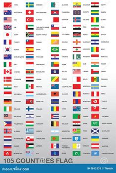 the world's flags are shown in different colors, sizes and font on this poster