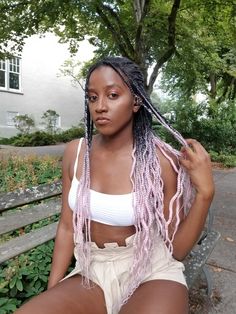 Pink Ombré Braids, Ombré Braids, Pink Box Braids, Ombre Box Braids, Ombre Braid, Ombre Pink, Cute Makeup Looks