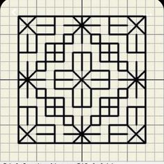 an image of a square quilt pattern with the words's block in black and white