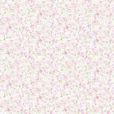 pink and green floral wallpaper with white background