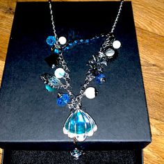 Beautiful, Never Worn! Nwot Mermaid, Ocean Themed Necklace. Perfect Gift For Any Occasion! Comes With Box! All Prices Negotiable! Have A Great Day! Blue Necklace With Lobster Clasp For Party, Fairytale Outfits, Mermaid Things, Sea Accessories, Mermaid Accessories, Pretty Mermaids, Mermaid Vibes, Mermaid Crown, Fantasy Jewelry