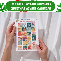 Advent Calendar Digital, Christmas Numbers, Printable Advent Calendar, Advent Calendars, Christmas Advent Calendar, Printable Christmas, Christmas Advent, Christmas Countdown, Christmas Printables