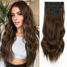 Thick Hair Extensions: At 200g 20 Inches. Each Pack Includes: 2 Pieces Of 4.8 Inches Wide 2 Clips In Wefts;1 Piece Of 6 Inches Wide 3 Clips In Weft;1 Piece Of 7 Inches Wide 4 Clips In Weft. Diy Fun: You Can Decide How Many Pieces To Wear. Increase Hair Length And Volume ,Make Your Hair Looks More Full.If You Would Like To Long And Full Hair, Our Hair Extensions Will Be Good Choice. Care Tips: If You Do Not Brush Your Extensions Gently, You Could Break Some Of The Fibers, Cause Tangling Or Frizzi Soft Hair Color, Wavy Beach Hair, Glam Waves, Wavy Hair Extensions, Black Hair Extensions, Ombre Hair Extensions, Halo Hair Extensions, Curly Hair Extensions, Hair Extensions Best