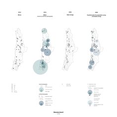 several diagrams showing the locations of various areas in different countries, including cities and towns