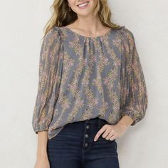 Lauren Conrad Women's Floral Tie-Back Peasant Long Sleeve Top Size L New Without Tags The Lauren Conrad Women’s Floral Tie-Back Peasant Long Sleeve Top Is A Stylish And Feminine Piece. It Features A Flowy, Boho Design With Long Sleeves And A Tie-Back Detail, Perfect For A Casual Yet Chic Look. Features Straight Hem Tie Back Elastic Cuffs Balloon Pleated Sleeves Boat Neck Peasant Style Lined Fabric & Care 100% Polyester Machine Wash Measurement Approximately: Sholder: 14" Bust Pit To Pit: 21" Len Fall Floral Print Peasant Top With Balloon Sleeves, Floral Print Peasant Top For Fall, Floral Print Relaxed Fit Peasant Top For Fall, Relaxed Fit Floral Print Peasant Top For Fall, Fall Floral Print Peasant Top With Relaxed Fit, Peasant Style Blouse For Fall Brunch, Peasant Blouse For Fall Brunch, Fall Peasant Style Blouse For Brunch, Fall Peasant Blouse For Brunch