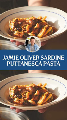 Jamie Oliver Sardine Puttanesca Pasta Pasta Puttanesca, Jamie Oliver Recipes, Chefs Table, Pleasing Everyone, Anchovies, Jamie Oliver, Hearty Meals, Casual Dinner, Tasty Dishes