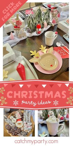 Check out this fun cookie decorating Christmas party! The table settings are wonderful! See more party ideas and share yours at CatchMyParty.com Kids Cookie Decorating, Holiday Cookie Decorating, Reindeer Plate, Holiday Kids, Small Balloons