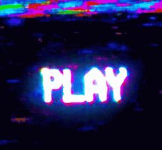 a neon sign that says play on it