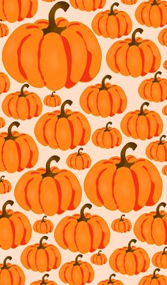 an orange pumpkin pattern on a white background