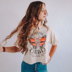 Brand New! Great Quality. Taupe Vintage Country Western Boho Graphic Tee. Hand Drawn Butterfly. Fit: S 4-6 M 8-10 L 10-12 If You Like: Life Clothing, Free People, Johnny Was, Daydreamer Or Anthroplogie Style - Follow Us For More! Western Texas Style Resort Summer Graphic Tee, Festival Birthday Ranch Wear Date Night Cruise Bohemian Vintage Flirty Hippie Bohemian Chic Trendy Maxi Coverup Eagle Tee Beach Tropical Vacation Coachella Vintage Rock T-Shirt Trendy Fall Festival T-shirt, Soft-washed Tops For Spring Concert, Casual Festival Tops For Fall, Casual Fall Festival Tops, Casual Soft-washed Tops For Festival, Casual Tops For Fall Festival, Hippie Graphic Print Top For Fall, Edgy T-shirt For Fall Festival, Edgy Fall Festival T-shirt