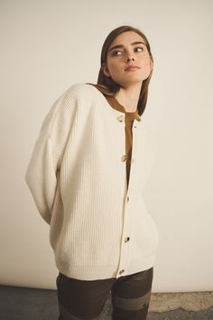 You know our iconic Edward, its little brother Frederic and now introducing the sister Carole. With the same round neck and fine English rib in 100% cashmere and excellent cardigan style, this will be the perfect staple for your wardrobe. Wear it over your cashmere silk tops to keep you warm or on its own paired with your favourite denim jeans for that classic look. White Ribbed Cashmere Sweater, White Cashmere Everyday Sweater, Cashmere Fine Knit Sweater For Daywear, White Cashmere Cardigan With Ribbed Cuffs, Ribbed Merino Wool Cardigan, White Fine Knit Cashmere Cardigan, Casual White Cashmere Cardigan, Everyday Merino Wool Cardigan, Everyday Crew Neck Soft Knit Cardigan