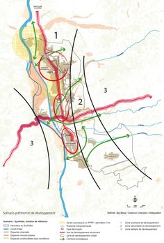 a map with different lines and directions for the various areas in which there is no traffic