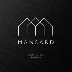 the logo for mansard architecture and design, which has been designed to look like three houses