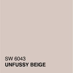 the book cover for sw 6034 unfussy beige, with an image of