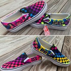 Force Field, Love Is The Answer, Colorful Sneakers, Box Shoes, Custom Vans, Designer Sneakers, Shoes Trainers, Vans Classic Slip On Sneaker, Slip Ons