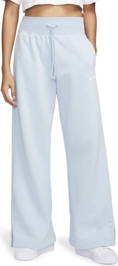 Nike Sportswear Phoenix High Waist Wide Leg Sweatpants | Nordstrom Wide Leg Sweatpants, Split Hem, Nike Sportswear, Phoenix, High Waist, Split, Wide Leg, Sweatpants, Cute Outfits