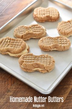 homemade peanut butter cookies on a baking sheet