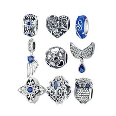 Blue and 925 Sterling Silver Charms - Perfect Fit for Designer Bracelets Enhance your bracelet collection with our exquisite Blue and 925 silver charms, designed to seamlessly fit designer bracelets like Pandora. Each charm is crafted with precision, offering a luxurious touch to your jewellery collection. Whether you're personalizing a beloved bracelet or starting a new one, these charms add a sophisticated sparkle. In addition to our stunning charms, we also offer a variety of our own elegant Pandora Bracelet Charms Ideas, Multiple Bracelets, Designer Bracelets, Bracelet Pandora, Bracelets Design, Pandora Bracelet Charms, Sterling Silver Jewellery, Bracelet Blue, Elegant Bracelet