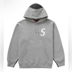 Supreme S Logo Split Sweatshirt Hoodie Season: Fall Winter 2021 Color: Heather Grey Size: Large Sold Out And Discontinued Everywhere Rare To Find Stockx Currently $268-$399 Condition: Brand New With Tags In Bag, No Flaws Please See Photos For Condition All Reasonable Offers Will Be Considered Sales Tax May Apply Depending On Your Location Usa Seller, Fast Shipping All Orders Shipped Same Or 1 Business Day After Payment Feedback: Please Leave A Feedback To Let Me Know How I’m Doing. Appreciate Yo Gray Sporty Sweatshirt With Logo Detail, Gray Sporty Sweatshirt With Logo, Sporty Gray Sweatshirt With Logo, Gray Logo Sweatshirt For Streetwear, Gray Logo Sweatshirt For Fall, Gray Cotton Logo Sweatshirt, Gray Long Sleeve Logo Sweatshirt, Gray Hooded Sweatshirt With Logo Print, Urban Winter Hoodie With Logo Detail