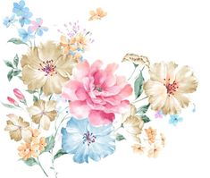 an image of flowers painted in watercolor