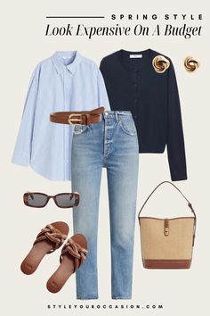 11+ Effortless Spring Outfits That Look Expensive...But Aren't! - style your occasion Outfits You Can Find In Your Closet, Casual Spring Outfits With Jeans, Chic Effortless Style, Effortlessly Chic Outfits Spring, Classic Mom Outfits, Look Casual Primavera, Classic French Outfits, Spring Style Outfits, Chic Mom Style