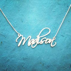 Madison Style, Mother Necklace Personalized, Silver Name Necklace, Name Necklace Silver, Handwriting Necklace, Writing Style, Signature Necklace, Monogram Pendant, Silver Monogram