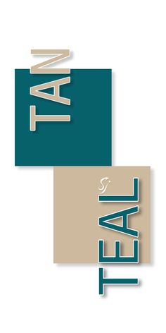 two different logos with the words eat and i am in blue, beige and white