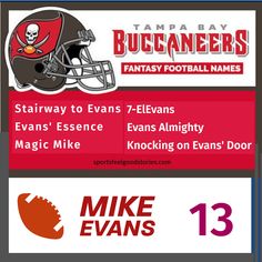 Best Mike Evans Fantasy Football Team Names (2023) Evan Almighty, Mike Evans, Magic Mike