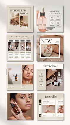 This is the new Beauty Skincare Templates Package, made and fully editable with Canva. The most important thing is that the product includes everything to help you grow your small business Skincare Instagram, Instagram Highlight Cover, Instagram Template Design, Beauty Clinic, Skincare Aesthetic, Instagram Layout, Highlight Cover