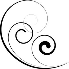 a black and white image of two spirals in the shape of an ovoid