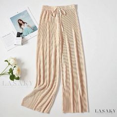 Lasaky - Luxurious Snowflake Leggings for Women Chiffon Pants, Black Wide Leg Trousers, Solid Color Pants, Korean Casual, Long Trousers, Straight Trousers, Pleated Pants, Ankle Length Pants, Outfit Casual