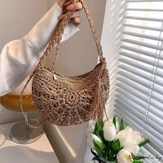 Bird in Bag - Straw bag bag new shoulder crossbody women's bag beach bag woven bag tassel fashion leisure literature small bag Trendy Beach Shoulder Bag With Tassels, Trendy Crochet Bag With Tassels For Beach, Trendy Fringe Shoulder Bag For Summer, Summer Brown Crochet Bag With Tassels, Brown Crochet Bag With Tassels For Summer, Tasseled Straw Shoulder Bag, Casual Spring Shoulder Bag With Fringe, Beach Crossbody Bag With Fringe, Beach Crossbody Bag With Tassels