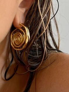 Jetty Spiral Earrings Material: 18K Gold Plated over Premium 316L Stainless Steel Care: Water/ Sweat Resistant (No Discoloration or Tarnishing) Fashion Guide, Spiral Earrings, Earring Sale, Pearl Studs, Modern Jewelry, Ring Bracelet, Style Guides, Necklaces Bracelets, Everyday Essentials Products