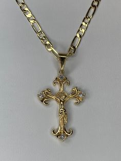 Gold Cross Necklace, Stacked Jewelry, Affordable Jewelry