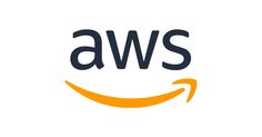 an amazon logo with the words aws in black and orange on top of it