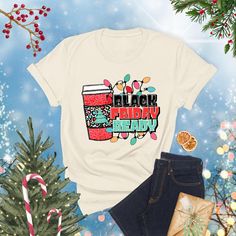 Black Friday Ready Shirt, Christmas Black Friday Shirt, Black Friday Sale Shirt, Black Friday Crew Tee, Black Friday Squad Tee, Christmas Sale Exciting Tshits for babies Black Friday Gifts, Black Crew Neck Top For Holiday, Black Shirt With Graphic Print For Holiday, Black Short Sleeve T-shirt For Winter, Black Graphic Print Shirt For Holiday, Holiday Black Short Sleeve Tops, Black Tops With Letter Print For Holiday, Black Shirt For Winter Holiday, Black Cotton Shirt For Holiday