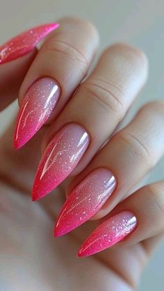 Ombre Nails Bright, Sunset Ombre Nails, Nail Art Designs Pink, Summer Ombre Nails, Red Ombre Nails, Nails Bright, Sunset Hues, Pink Ombre Nails