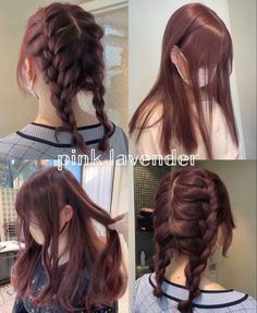 Pinkish Brown Hair, Rose Brown Hair, Hair Colors For Dark Hair, Balayage Ideas, Hairstyle Idea