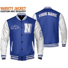 Custom Nostalgia Quote College Basic Blue and White Varsity I3, Custom Name Sports Baseball Teen Birthday Gift, Jacket Varsity Beige Outfit Product Details: Material: 5% Spandex and 95% Polyester Contact seller within one business day if there are any problems with the clothing Color may vary slightly from what is seen on different devices and under different lighting conditions Sizing Information: Unisex style: Shirts for men and women Check the size chart carefully before making a purchase Car Nostalgia Quotes, Jacket Varsity, College Quotes, Beige Outfit, Birthday Gifts For Teens, Teen Birthday, Sports Baseball, Custom Name, Unisex Fashion