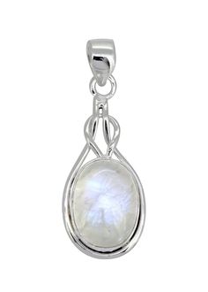 Moonstone is believed to a traveller's stone & destiny maker. Soothing milky white color crystal with flashes of blue & rainbow color not only cleanse your emotional body and aura but also surrounds you with love. Bring moonstone into your life to calm your inner being.Gemstone - Rainbow Moonstone - Not TreatedMetal - Solid 925 Sterling SilverStone Size - 13 x 18 mm, Product Weight - 7.5 gm, Length - 1.77 inch".925" sterling silver quality stamp Distinctive and captivating qualities of n White Mystical Pendant Jewelry, Mystical White Pendant Jewelry, Mystical White Moonstone Necklaces, Mystical White Moonstone Necklace, Mystical White Sterling Silver Jewelry, Healing White Moon Phase Jewelry, Mystical White Jewelry With Birthstone, Mystical White Birthstone Jewelry, Celestial White Moonstone Jewelry