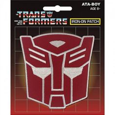 Sign up to save the planet from the Decepticons in style with the help of this officially licensed Transformers Autobot Iron On Patch. This Transformers Iron On Patch is made from cotton and features a red Autobot logo design. Size: 3.5" Wide X 3.7" Tall.  Pattern: embroidered. Transformers Merch, Red Helmet, Transformers Collection, Optimus Prime, Denim Jackets, Save The Planet, Embroidered Patch, Iron On Patches, Embroidered Patches